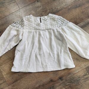 Chelsea & Violet Cream Crochet Top